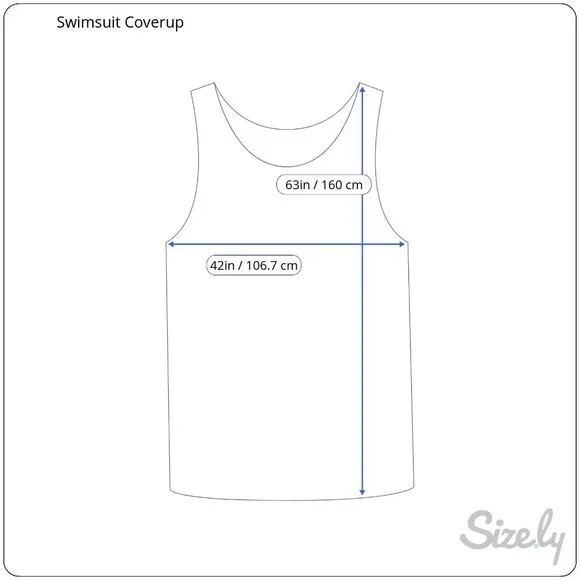 Aloha Wear Hawaiian One Size Fits Yellow Blue HIbiscus Flower Swimsuit Cover Up - Picture 3 of 6